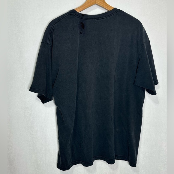 Hurley - distress black short sleeve tee w/ holes and bleach - XL - Picture 4 of 5